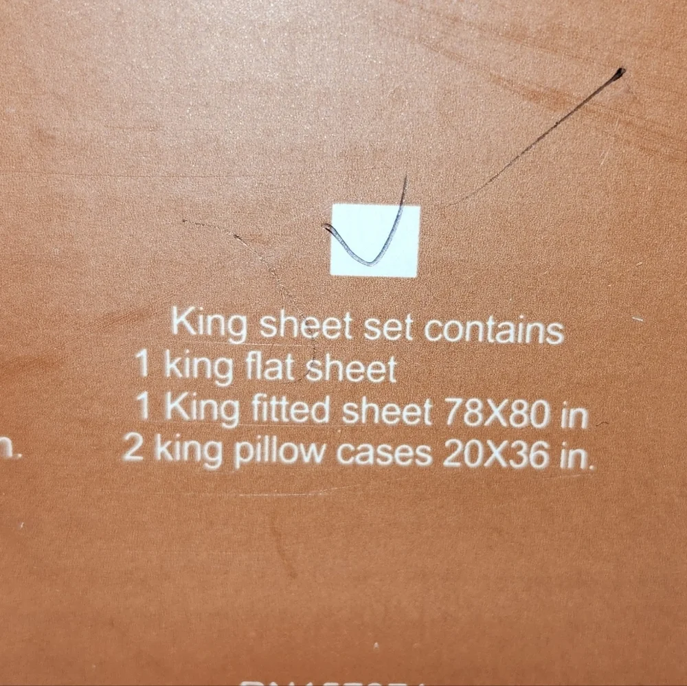 NIB-Tree Organic King Sheet Set 2000ct Premium Organic Cotton Gray
